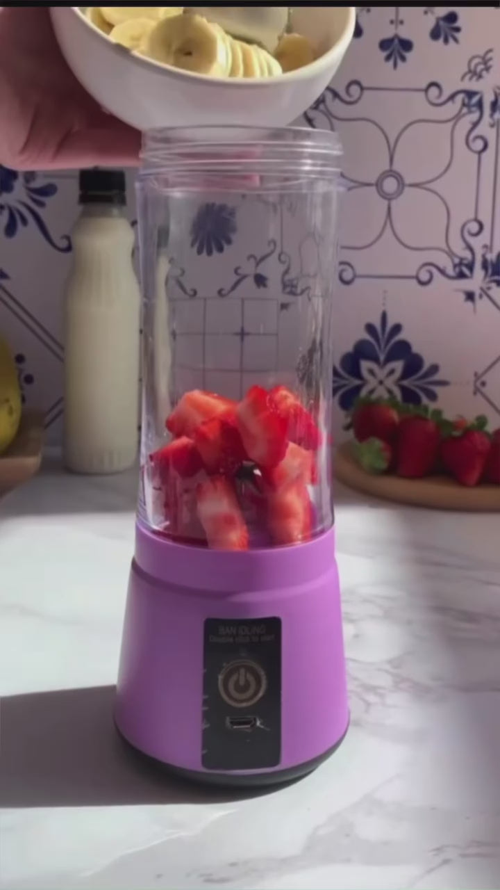 Portable Juicer Blender | USB Rechargeable | 6 Blades | 380ML